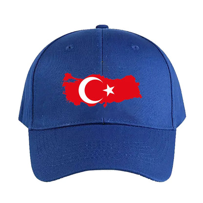 Turkey Flag Map Summer Casual Baseball Cap
