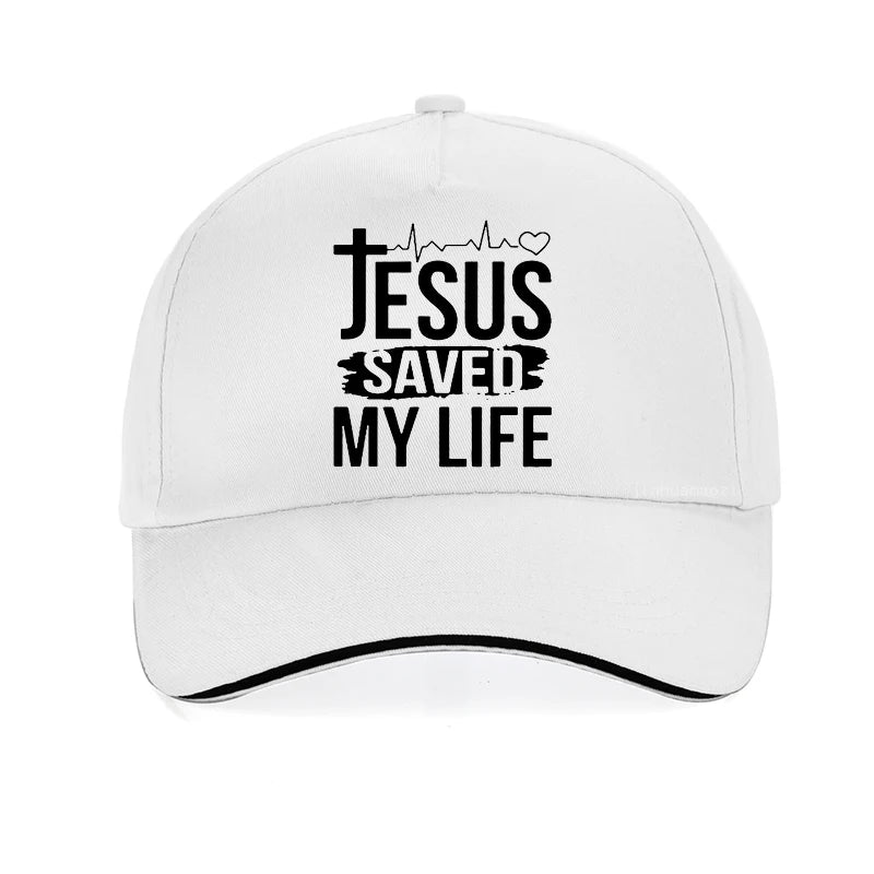 Summer Hat Printed Jesus Saved My Life Baseball Cap