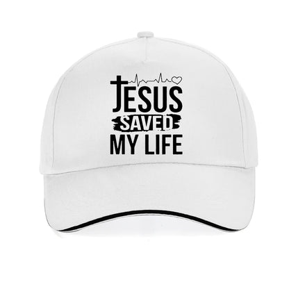 Summer Hat Printed Jesus Saved My Life Baseball Cap