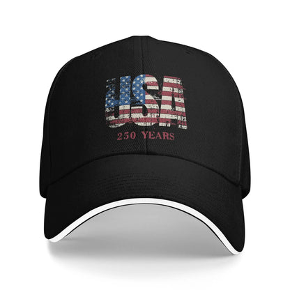 250 Years American Anniversary Outfits Men Women Baseball Cap