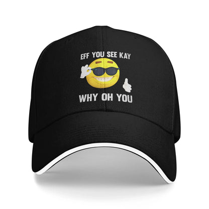 Eff You See Kay Why Oh You Yoga Cat Baseball Cap