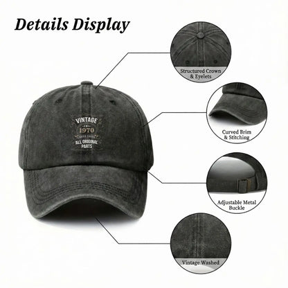 1970 Vintage Limited Edition Unisex Baseball Cap For Men & Women