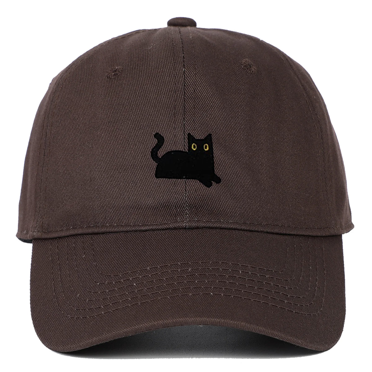 New Cute Cat Embroidery Soft Top Baseball Cap