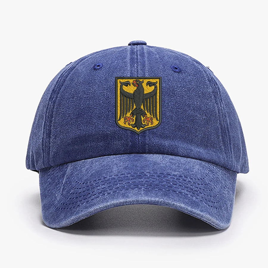 Deutschland Germany Coat Of Arms Shield Embroidery Vintage Men Baseball Caps