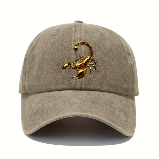 Golden Scorpion Printed Baseball Hat For Men Women