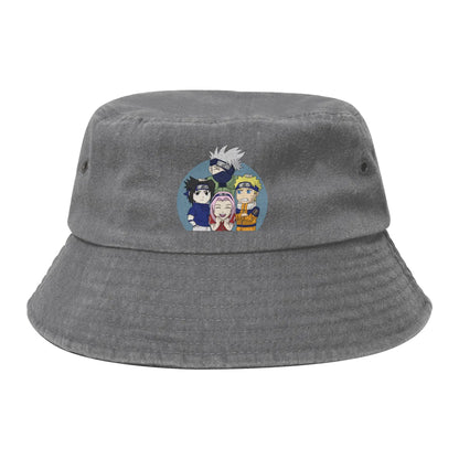 Unisex Bucket Hats Naruto Chibi Team Spring Headwear Packable