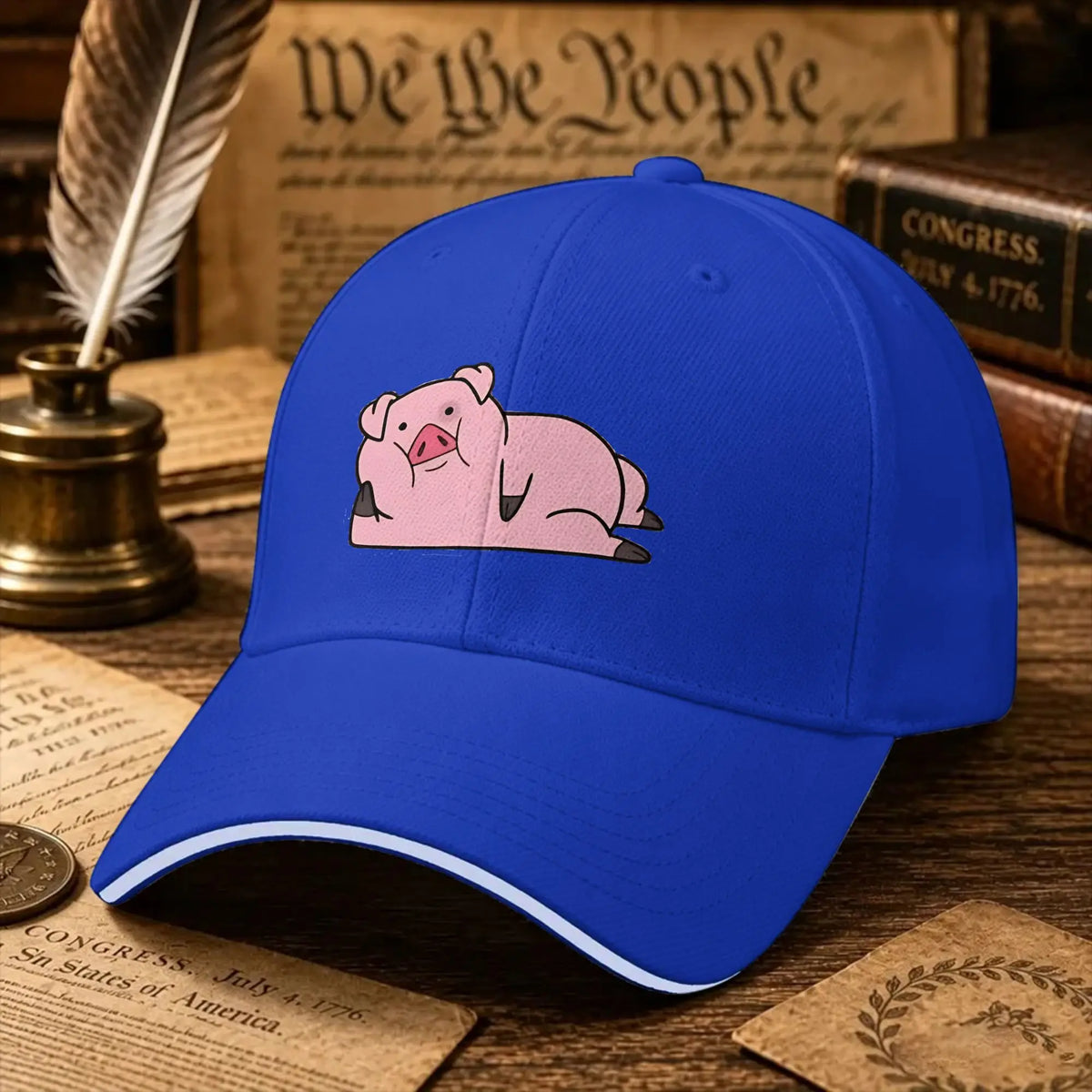 Waddles The Pig Baseball Cap Gravitys Falls
