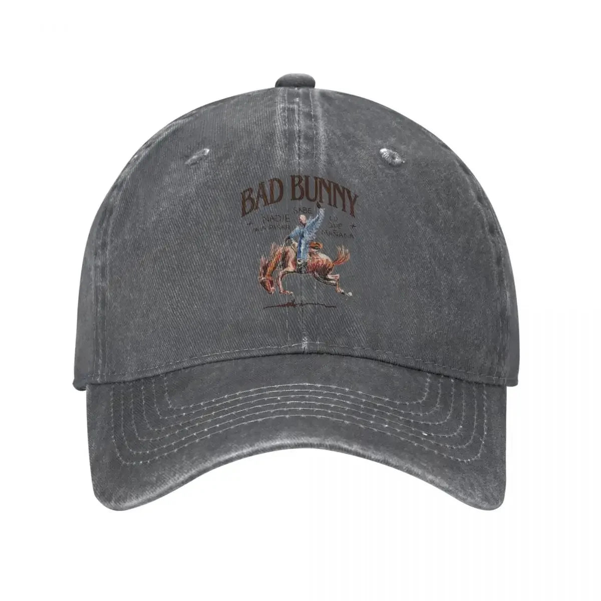 Vintage Bad Bunny Nadie Sabe Album Baseball Caps for Men Women Distressed Denim