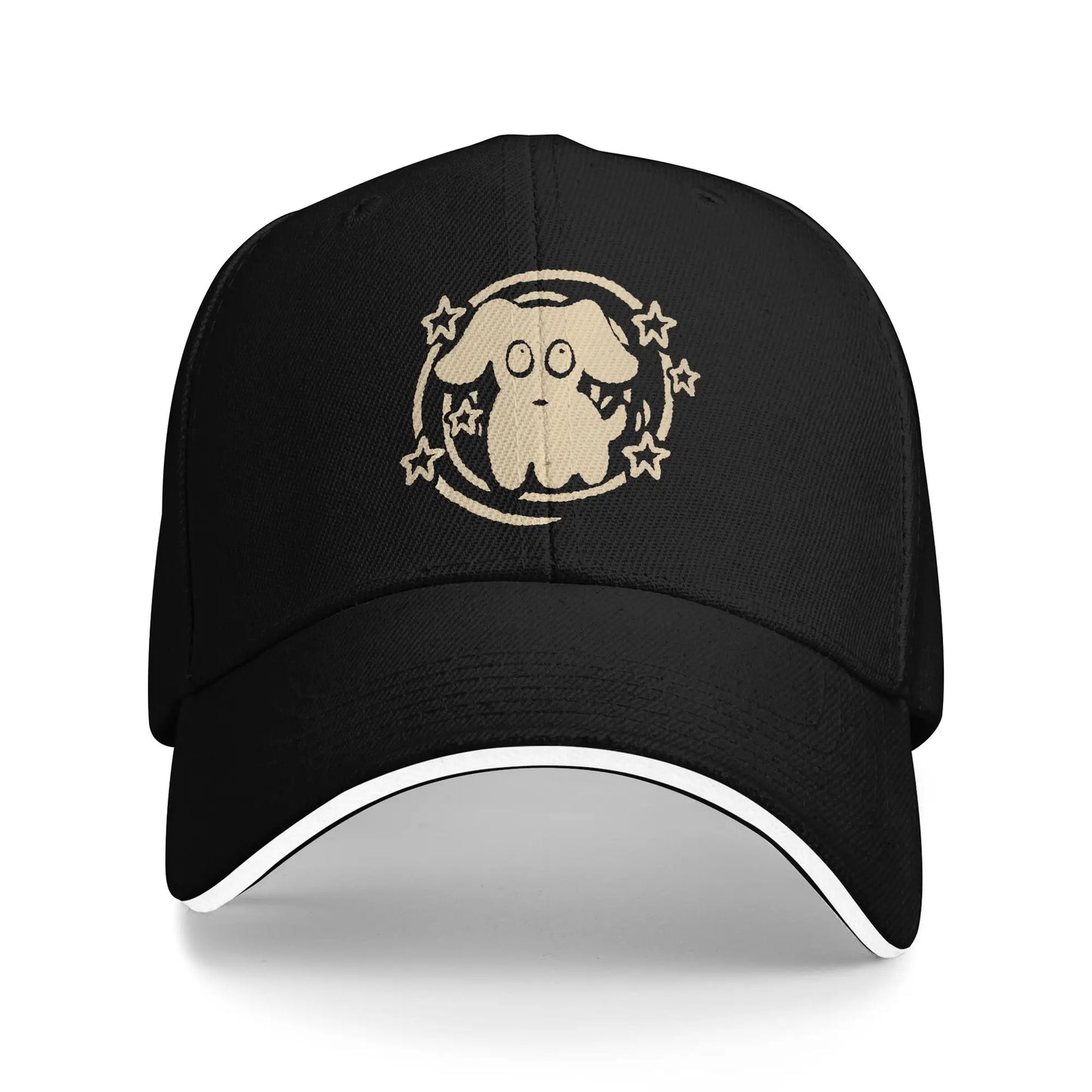 Happy Dog Mutt Puppy Pooch Under Starry Tail Comt Baseball Cap