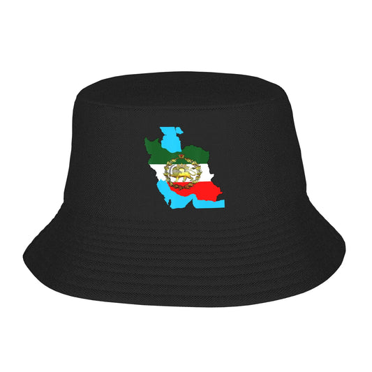 Iran Flag With A Golden Lion Bucket Hat