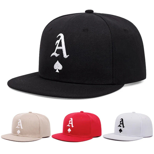 Unisex A Letter Label Embroidery Snapback Baseball Caps