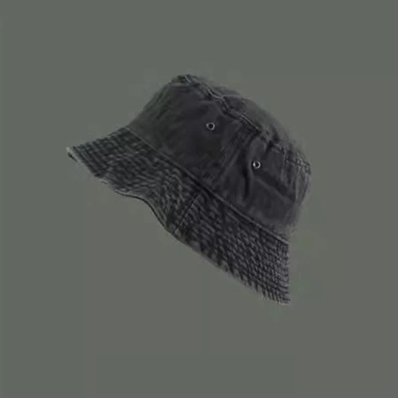 Bucket Hat Retro Washed Denim Fisherman Hat Fashionable And Versatile Sun Hat