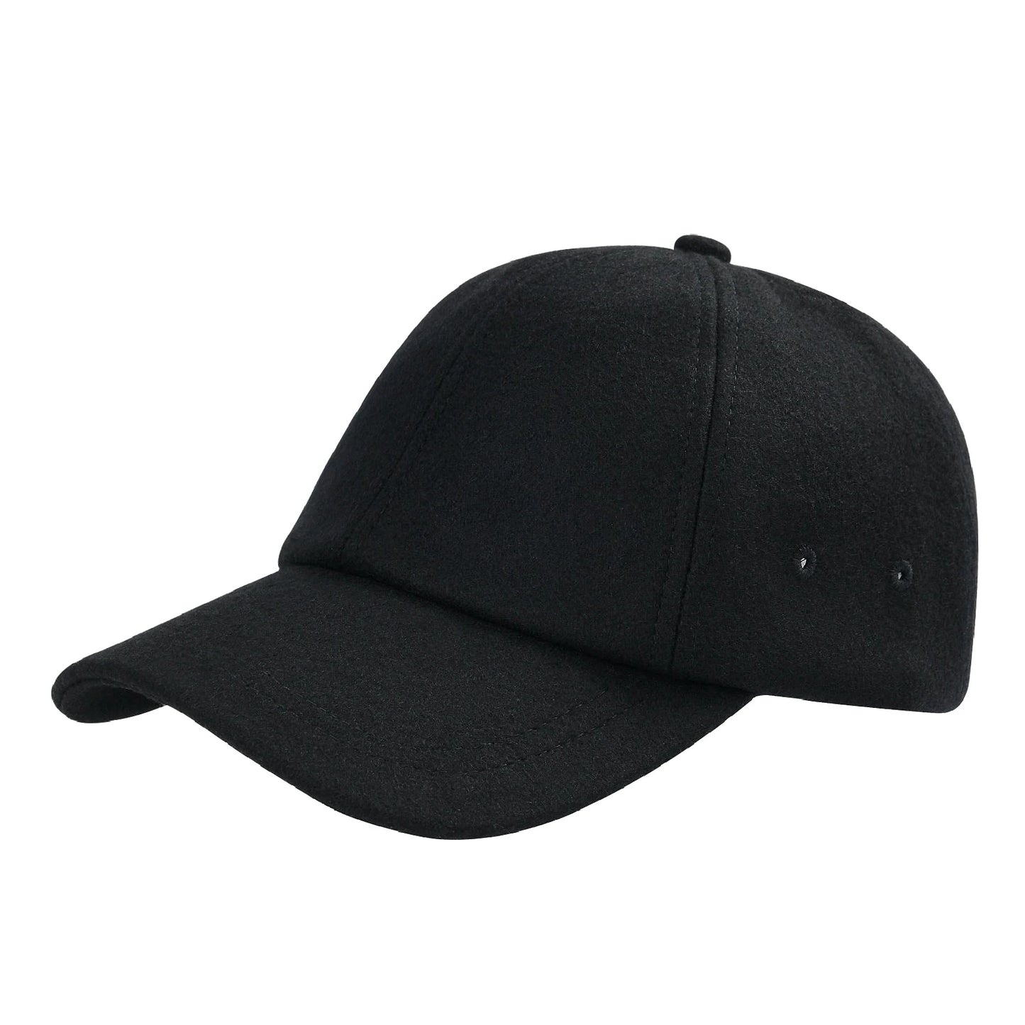 Wool Tweed Baseball Cap Casual Style Soft Unstructured Hat