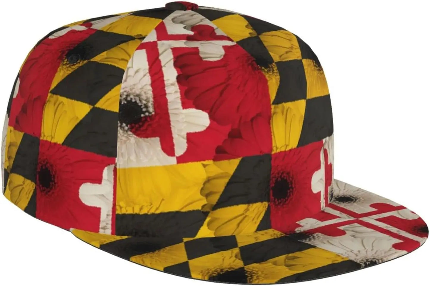 Maryland Flag Snapback Caps Sun Protection Hat Outdoor Trucker Hat