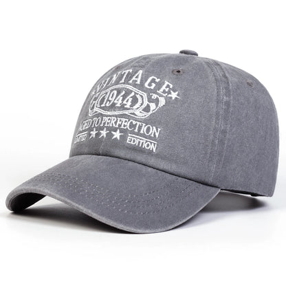 Unisex Letter Embroidery Wash Baseball Caps