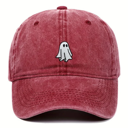 Baseball Hat With Cute Ghost Pattern Simple Style