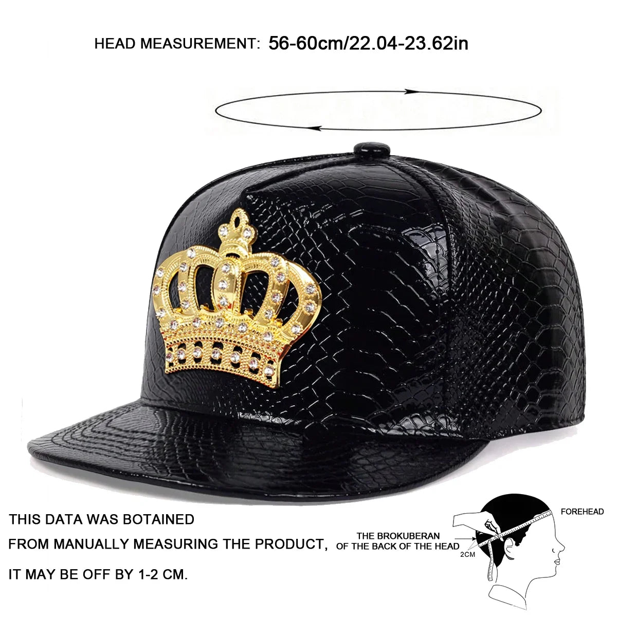 Unisex Diamond Crown Label Hip-hop Hats Spring Autumn