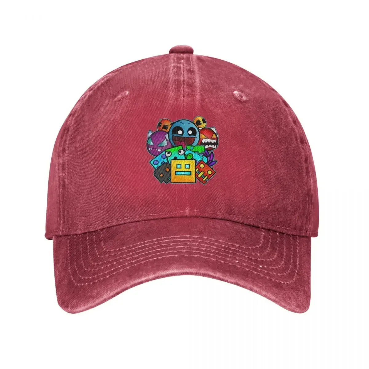 Geometry Dash Old School Gaming Casual Baseball Cap