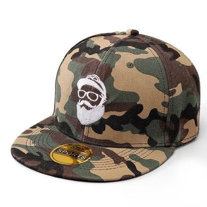 Bearded Uncle Baseball Cap, Unisex Fashionable Flat-Brim Hip-Hop Cap Snapback Caps