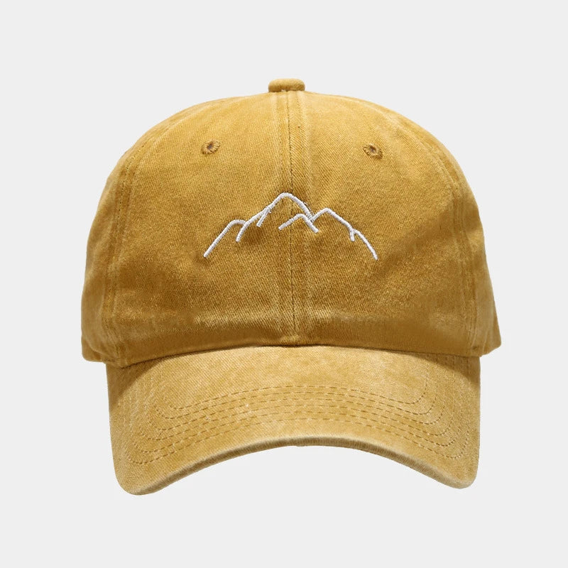 New Mountain Range Embroidery Mens Womens Baseball Caps