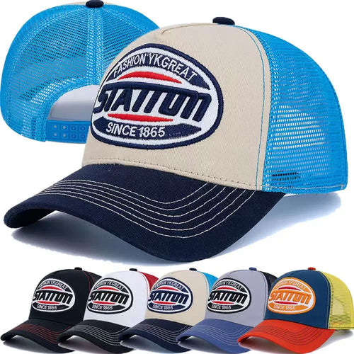 New Style Unisex Baseball Cap Classic Station Letter Pattern Mesh Cap Men and Women