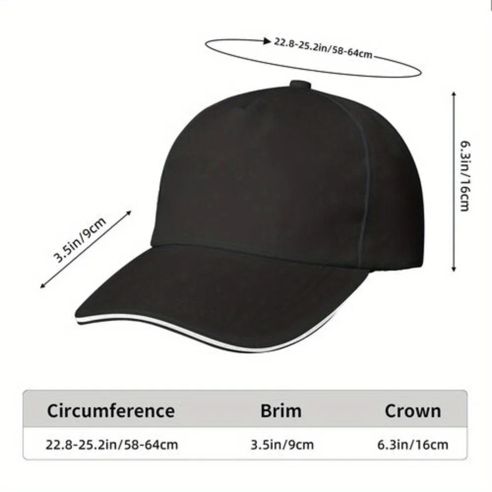 Custom Baseball Caps - Unisex Adjustable Snap Caps