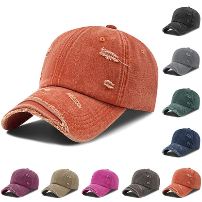 Distressed Vintage Washed Cotton Breathable Lightweight Baseball Cap