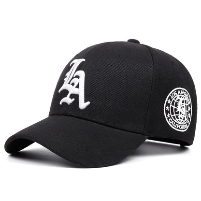 2025 New LA Letter Side Earth Embroidery Women's Fashion Baseball Hat