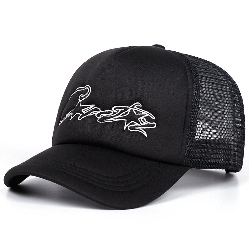 New Baseball Hat C Five Star Mesh Hat Street Hip Hop Hat