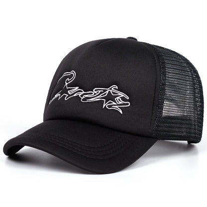 New Baseball Hat C Five Star Mesh Hat Street Hip Hop Hat