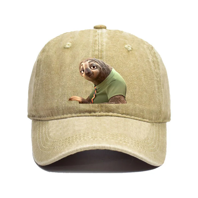 Cartoon Zootopia Three-toedSloth Baseball Cap