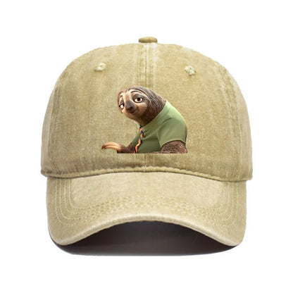Cartoon Zootopia Three-toedSloth Baseball Cap
