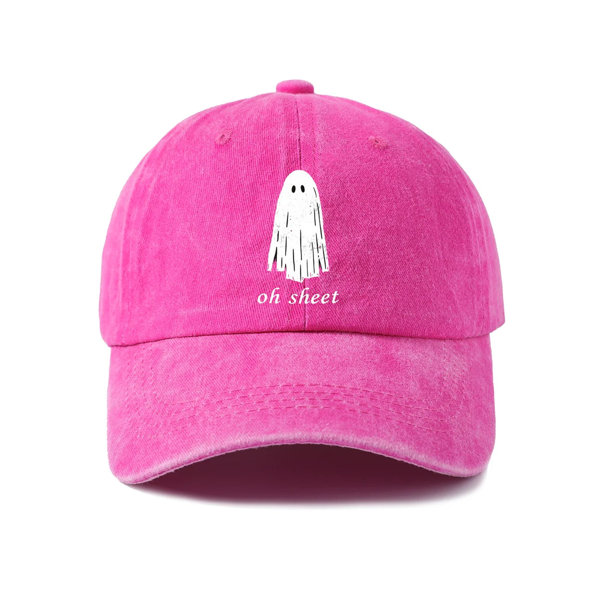 Funny Oh Sheet Ghost Graphic Baseball Cap