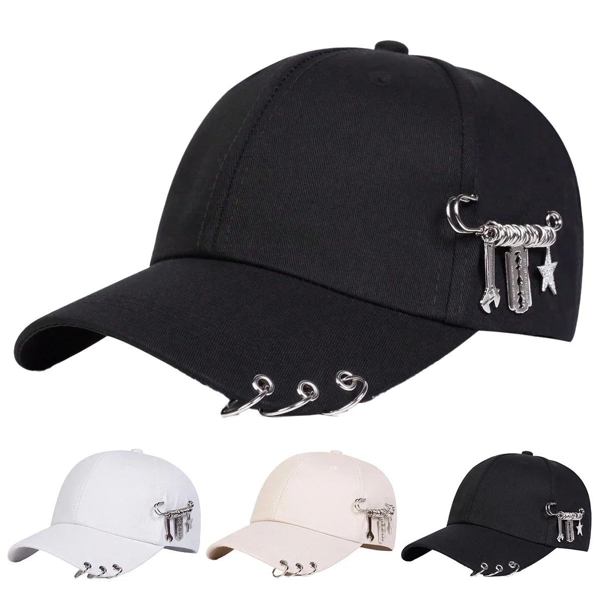 Unisex Personalized Iron Ring Baseball Caps