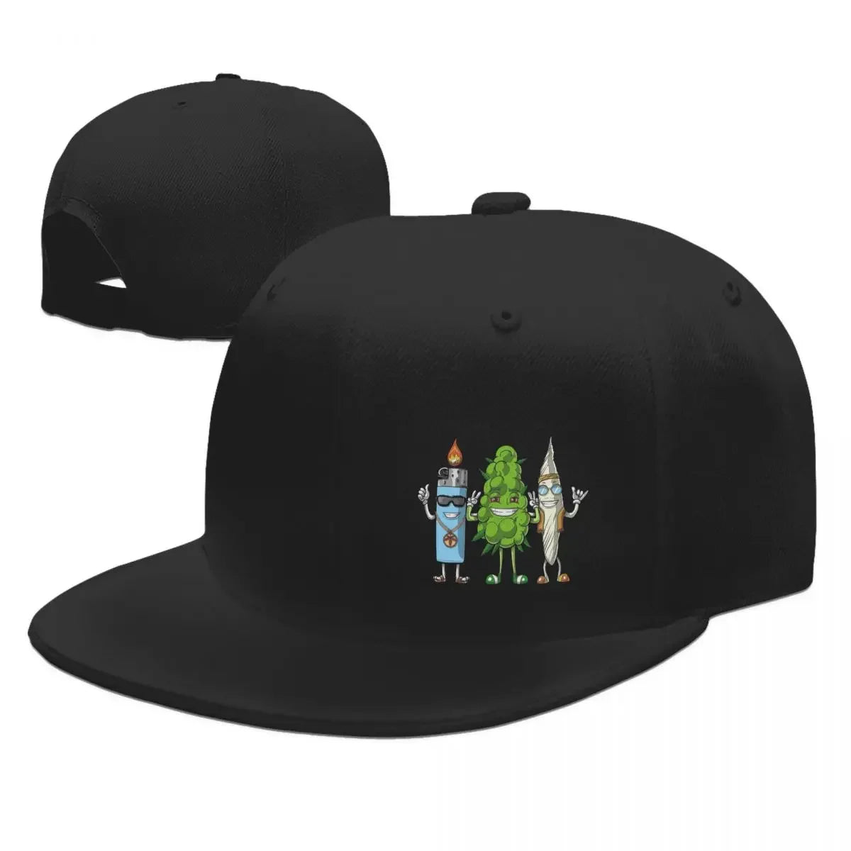 Weed Bud Joint Lighter Baseball Caps Snapback Men