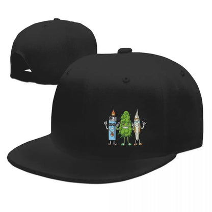 Weed Bud Joint Lighter Baseball Caps Snapback Men