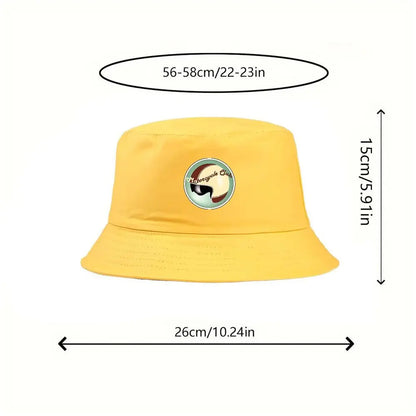 Honeysuckle Club Emblem Bucket Hat Summer Fisherman Fishing Hat Brown Black Helmet Mask Prints