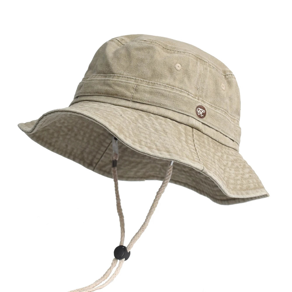 Washed Cotton Bucket Hats Spring Summer Men Women