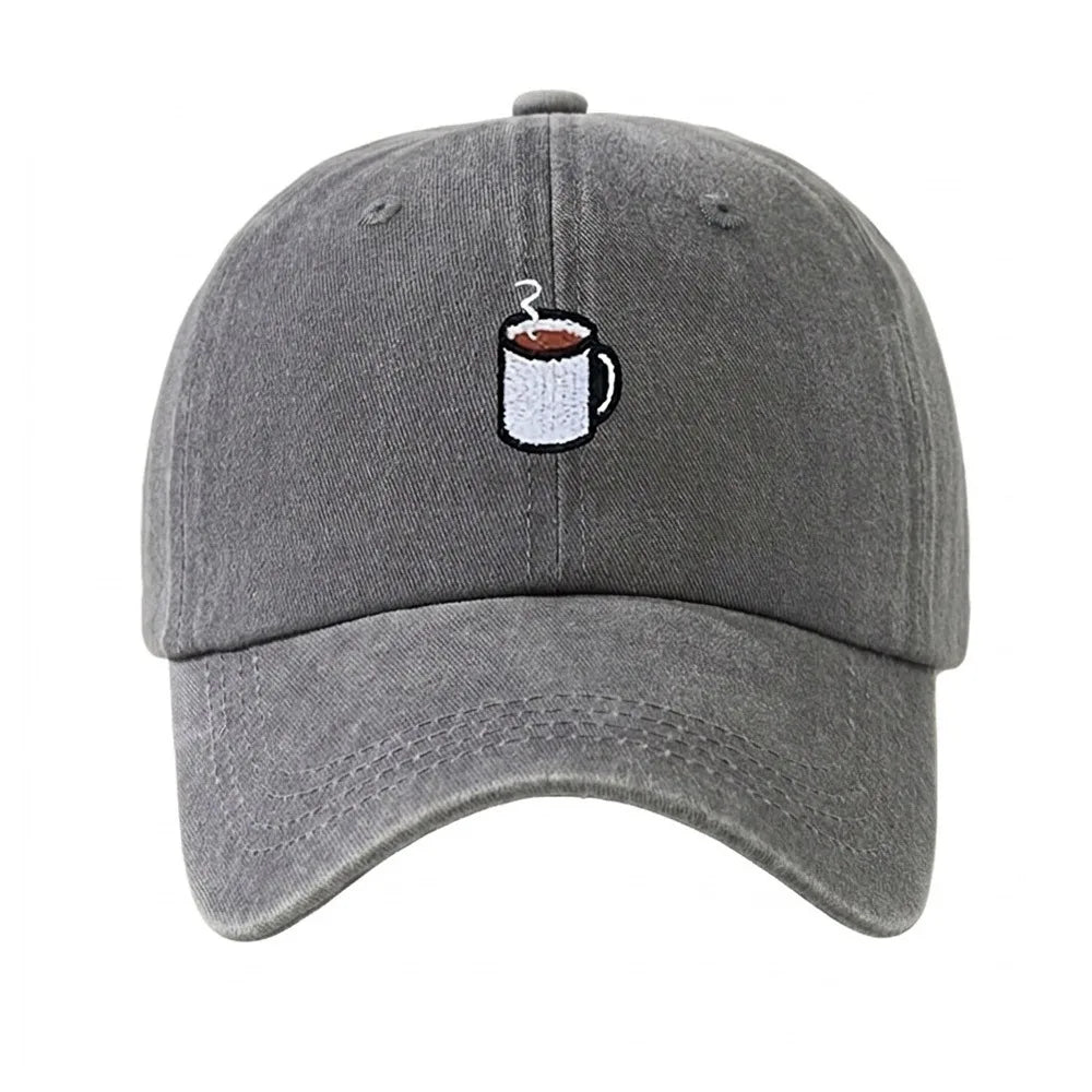 Embroidered Coffee Cup Baseball Cap