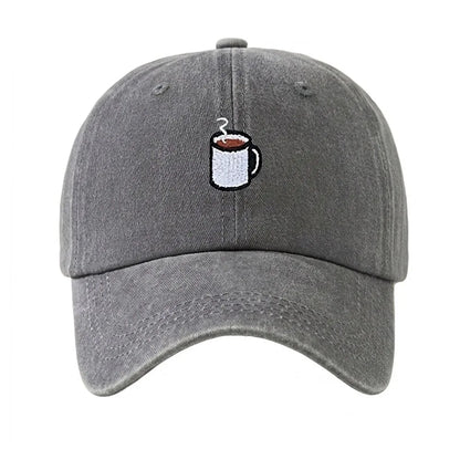 Embroidered Coffee Cup Baseball Cap