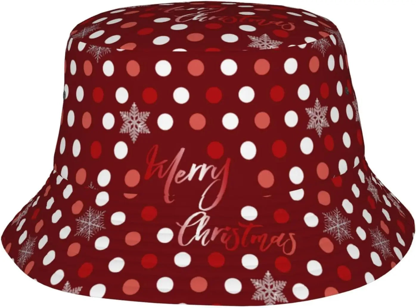 Christmas Fisherman Hat Christmas Snowflakes Hat for Women Men Bucket Hats