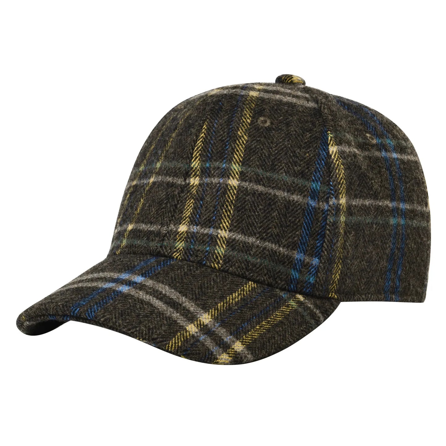 Wool Tweed Baseball Cap Casual Style Soft Unstructured Hat