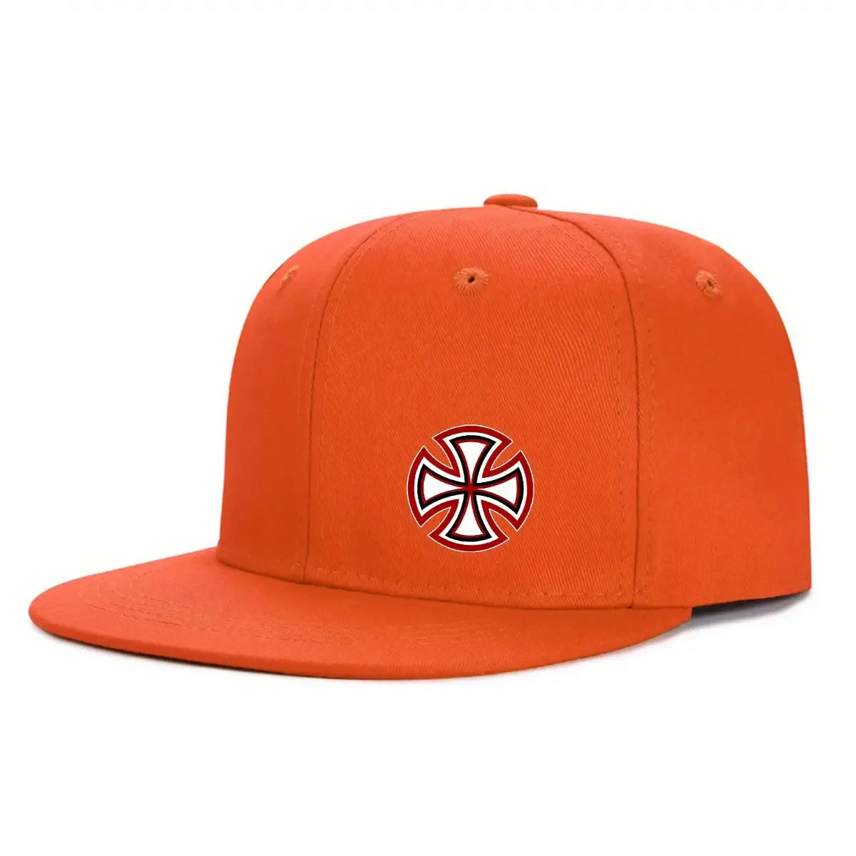 Printed Snowflake Pattern Flat Edge Snapback Cap