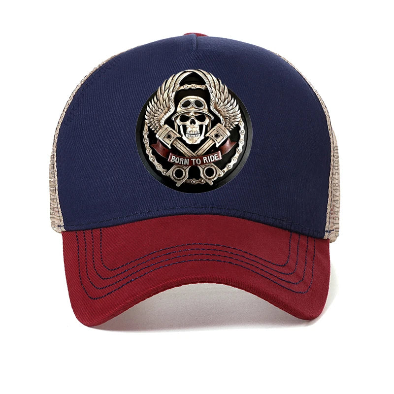 Born To Ride Forced To Work Funny Men Hat Fashion Motorcycle Lovers Baseball Cap