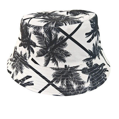 Coconut Print Travel Beach Sun Protection Breathable Simple Fisherman Hat Bucket Hat