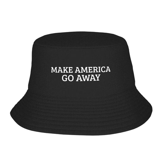 Girls Kawaii Bucket Hat Make America Go Away MAGA