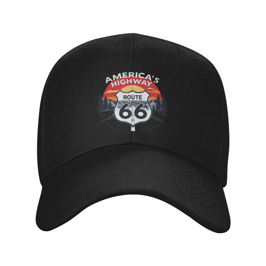Routes 66 100th Anniversary The Mother Road  Golf Hat Merch Vintage Baseball Cap