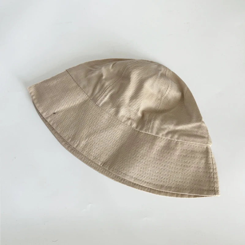 Fashion Girly Overfit Round Bucket Hat Ladies Daily Fisherman Cap