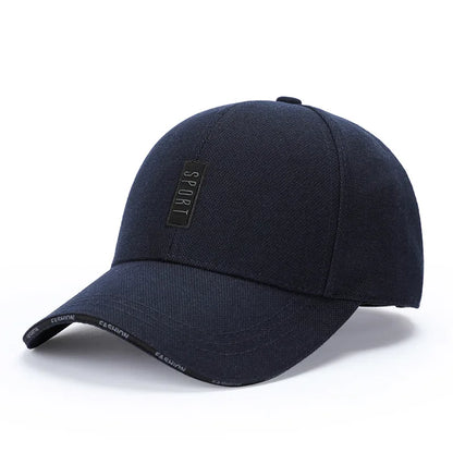 New Black Baseball Caps For Men Women Sunhat Solid Letter Sunscreen Cap