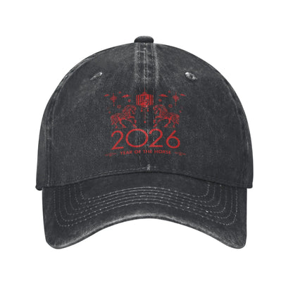 Year Of The Horse 2026 Chinese Lunar New Year Baseball Caps